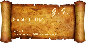 Geréb Ildikó névjegykártya